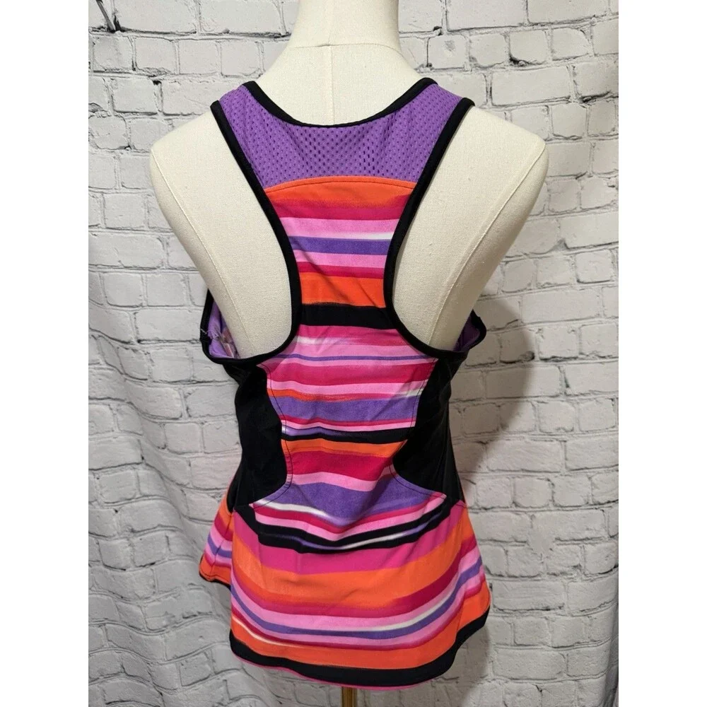 ZeroXPosur Size Large (12) Swim Top With Zipper & 4-Way Stretch Colorful UPF 30+